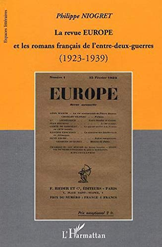 La revue Europe et les romans de l'entre-deux-guerres : 1923-1939