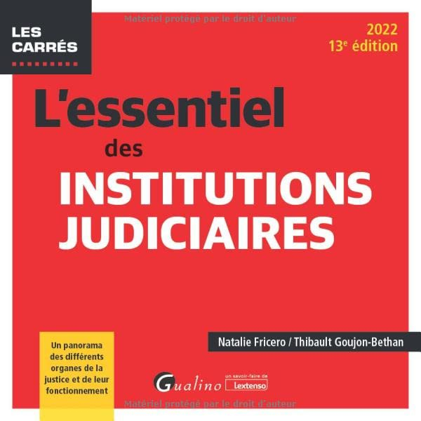L'essentiel des institutions judiciaires : 2022