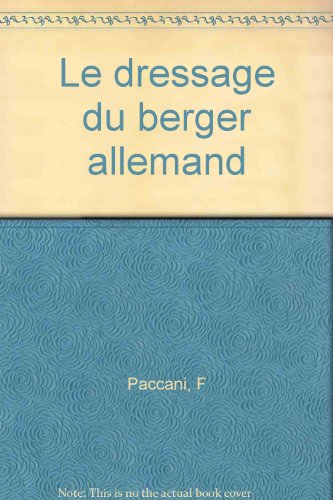 Le dressage du berger allemand