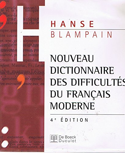 nouveau dictionnaire des difficultés du français moderne. avec cd-rom