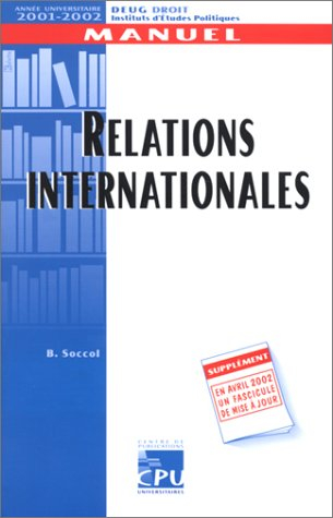 relations internationales : deug droit, année universitaire 2001-2002