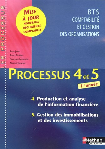 Processus 4 et 5, BTS comptabilité et gestion des organisations 1re année : production et analyse de