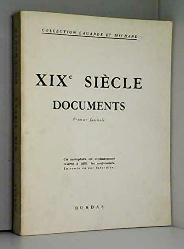 Documents XIXe siècle, tome 1
