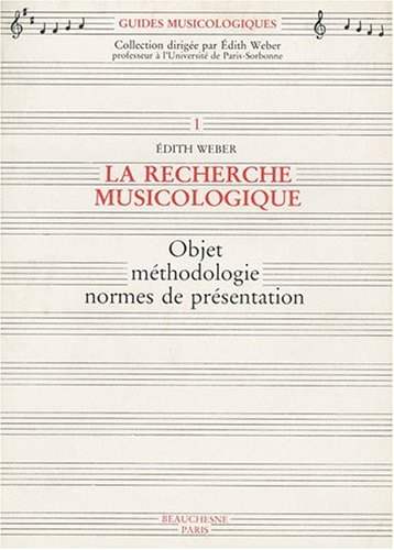 La Recherche musicologique
