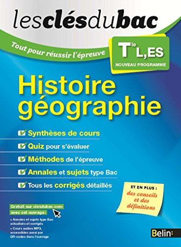 Histoire géographie terminale L, ES : nouveau programme