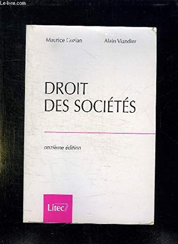 droit des societes 11e ed.1998 (ancienne édition)