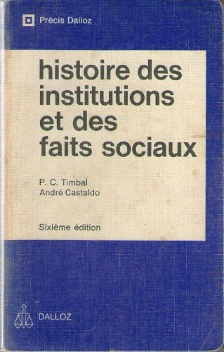 histoire des institutions publiques et des faits sociaux