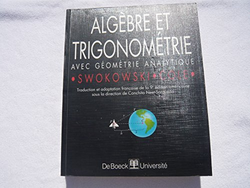 Algèbre et trigonométrie avec géométrie analytique
