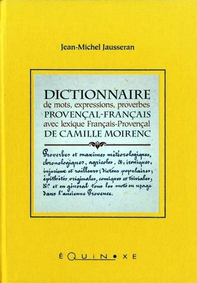 Dictionnaire de mots, expressions, proverbes : provençal-français