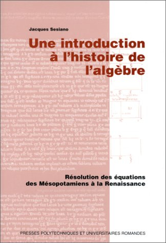 Une introduction à l'histoire de l'algèbre : résolution des équations des Mésopotamiens à la Renaiss