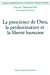 La prescience de Dieu, la prédestination et la liberté humaine