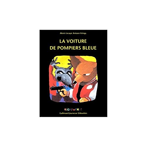 La voiture de pompiers bleue