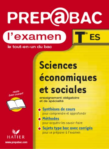 sciences économiques et sociales terminale es. l'examen