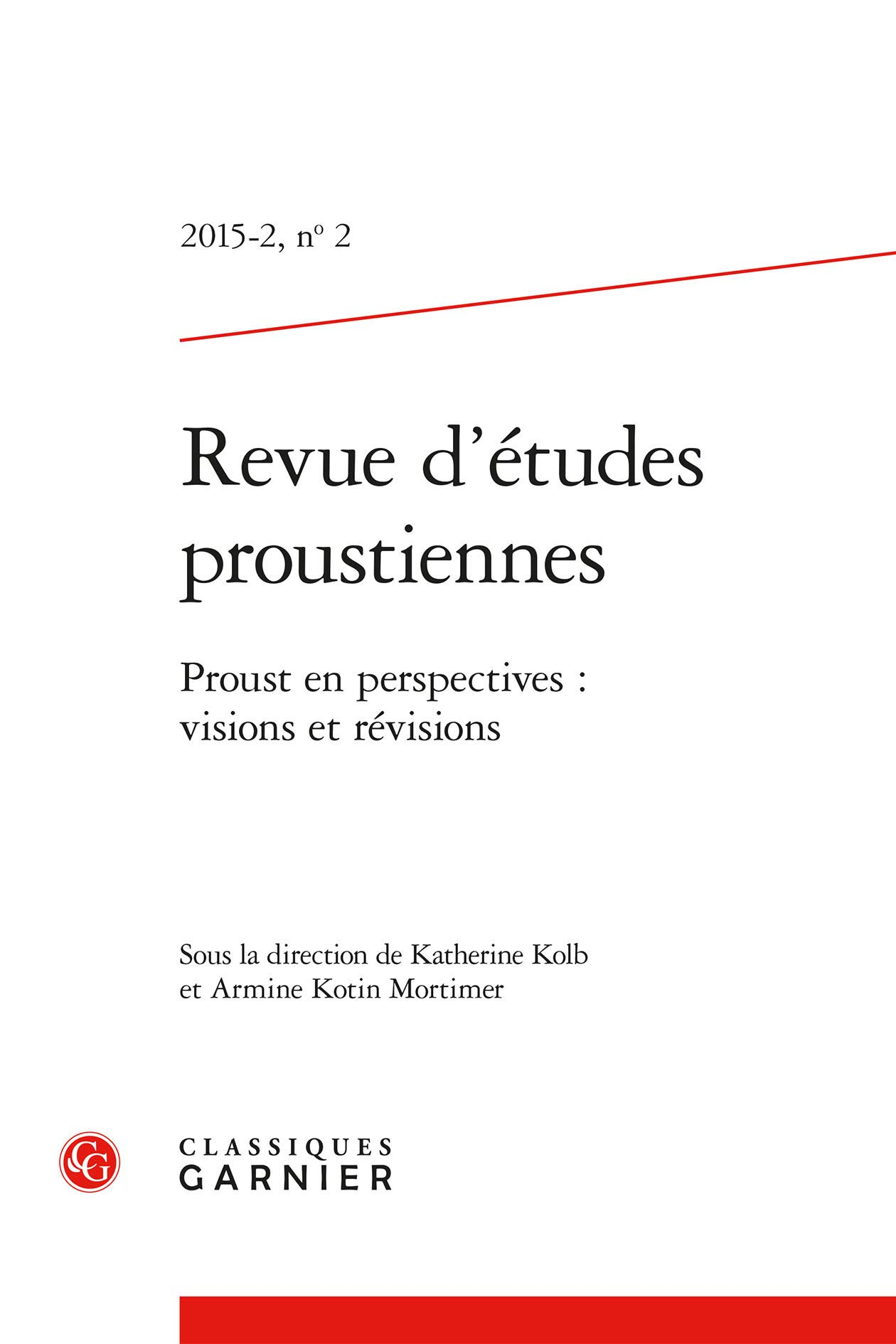 Revue d'études proustiennes: Proust en perspectives : visions et révisions (2015) (2015 - 2, n° 2)