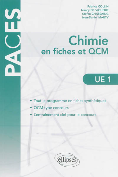 Chimie en fiches et QCM : UE1
