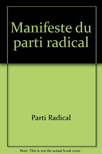 Manifeste du Parti radical