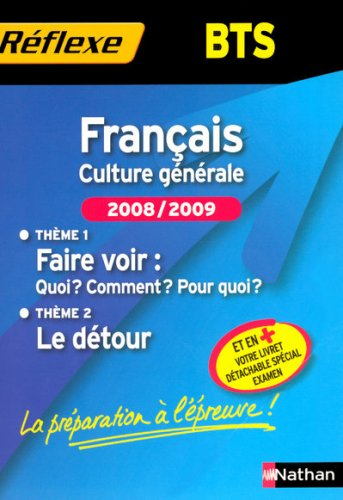Français BTS : deux thèmes d'études, 2008-2009