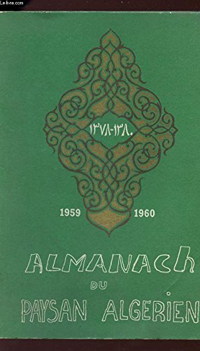 almanach du paysan algerien - 1959/1960.