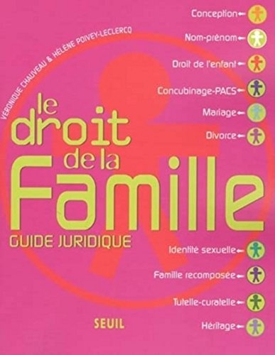 Le droit de la famille : guide juridique : conception, nom-prénom, droit de l'enfant, concubinage-PA