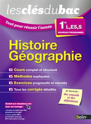 Histoire géographie 1re L, ES, S : nouveaux programmes