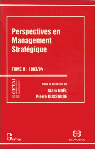 Perspectives en management stratégique. Vol. 2. 1993-1994