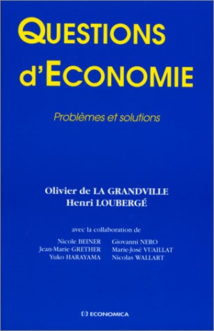 Questions d'économie : problèmes et solutions