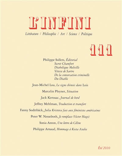 Infini (L'), n° 111