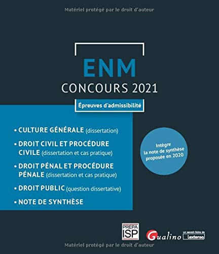 ENM, concours 2021 : épreuves d'admissibilité