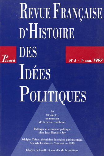 Revue française d'histoire des idées politiques, n° 5