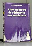 Aide-mémoire de résistance des matériaux