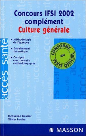 Concours IFSI 2002 complément, culture générale