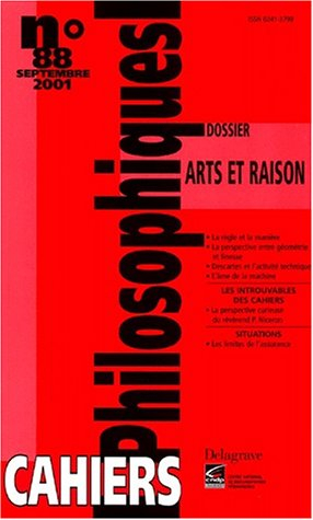 Cahiers philosophiques, n° 88. Arts et raison