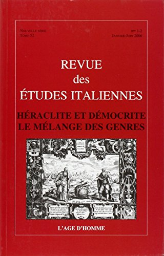 Revue des Etudes Italiennes T52/1-2-
