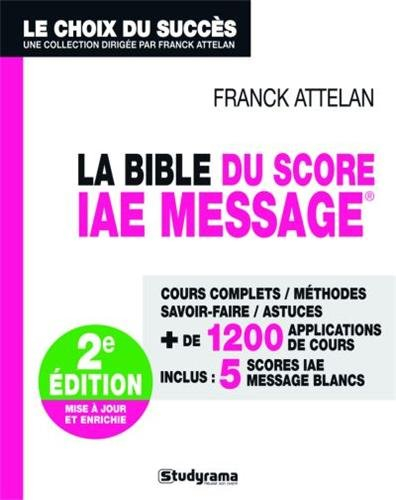 La bible du Score IAE-Message