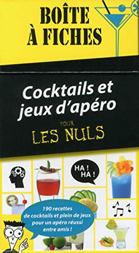 Cocktails et jeux d'apéro pour les nuls : boîte à fiches : 190 recettes de cocktails et plein de jeu