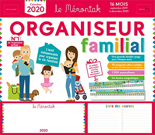 Organiseur familial Mémoniak, calendrier 2020 : 16 mois de septembre 2019 à décembre 2020