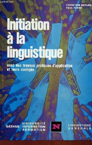 initiation a la linguistique