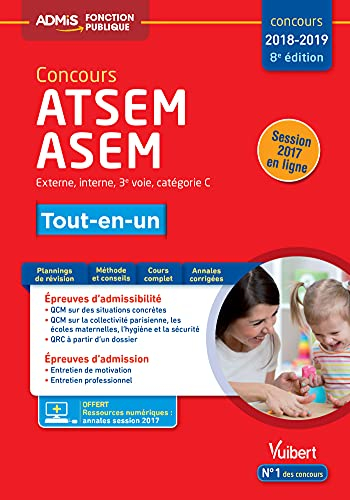 Concours ATSEM, ASEM : externe, interne, 3e voie, catégorie C : tout-en-un, concours 2018-2019