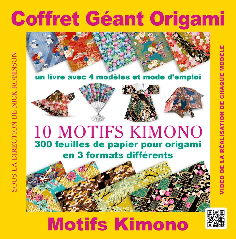 Coffret géant origami : motifs kimono