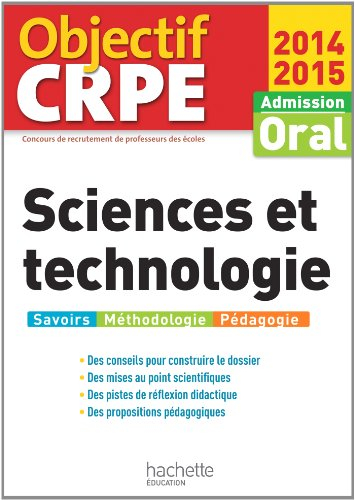 Sciences et technologie : admission oral, 2014-2015