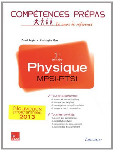 Physique MPSI-PTSI 1re année : nouveaux programmes 2013