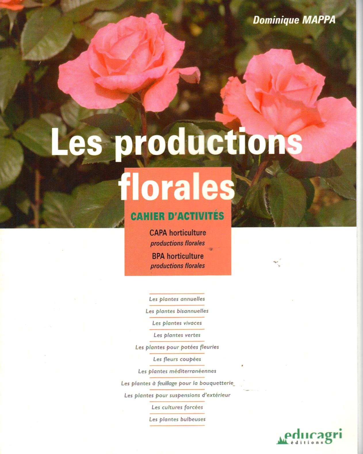 Les productions florales : cahier d'activités