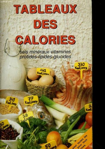 Tableaux des calories : sels minéraux, vitamines, protides, lipides, glucides