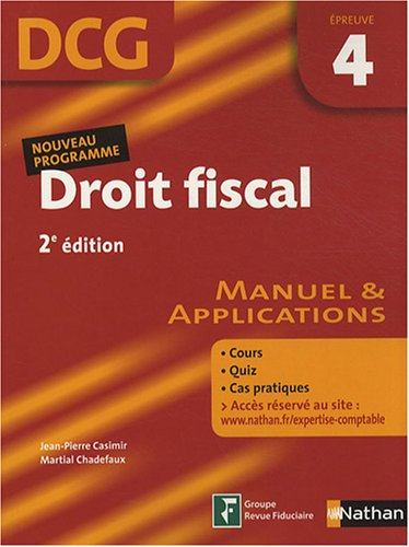 Droit fiscal, DCG, épreuve 4 : 2008-2009