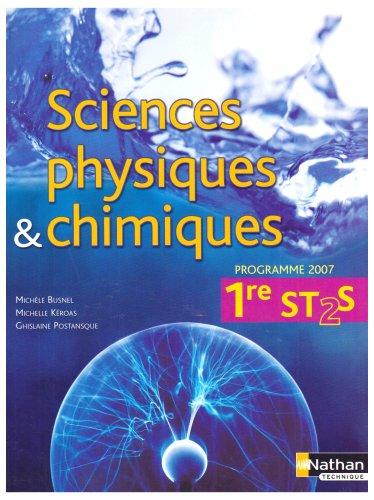 Sciences physiques et chimiques 1re ST2S