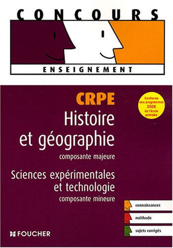 Histoire et géographie composante majeure, sciences expérimentales et technologie composante mineure