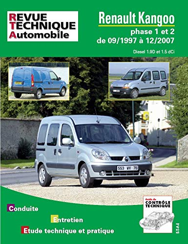 Renault Kangoo phase 1 et 2 de 09-1997 à 12-2007 : Diesel 1.9D et 1.5 dCi