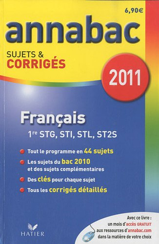 Français 1re, séries technologiques STG, STI, STL, ST2S