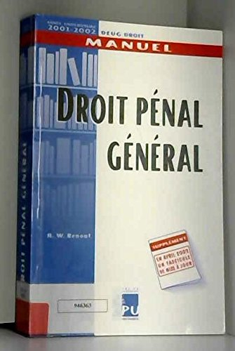 Droit pénal général. : Edition 2001-2002