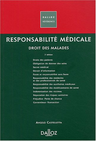 Responsabilité médicale 2004-2005 : droits des malades